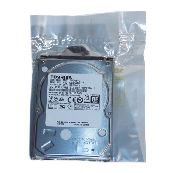 Toshiba 500GB 5400RPM 8MB Cache 9.5mm SATA 3.0Gb/s 2.5" Notebook Hard Drive 0 HR - Picture 1 of 2